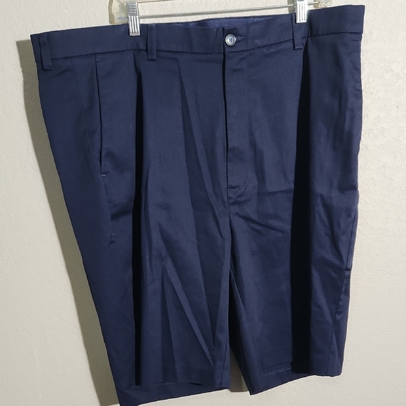 Roundtree & Yorke  Shorts Flat Front Blue Size 42 - Picture 1 of 8